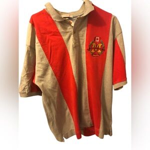 Vintage Mondttta Canadian Rugby Shirt Short Sleeve Mens Large
